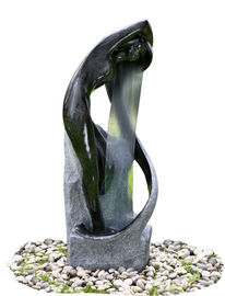 중국 다 모양 조각품 분수 정원 동상 샘 백색/검정 색깔 협력 업체
